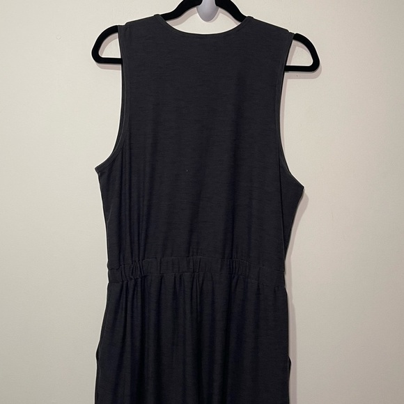 Old Navy Active Breathe ON Sleeveless heathered Black Loungewear Jumpsuit Size L - Picture 7 of 7